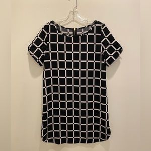 Black and White T-shirt Dress